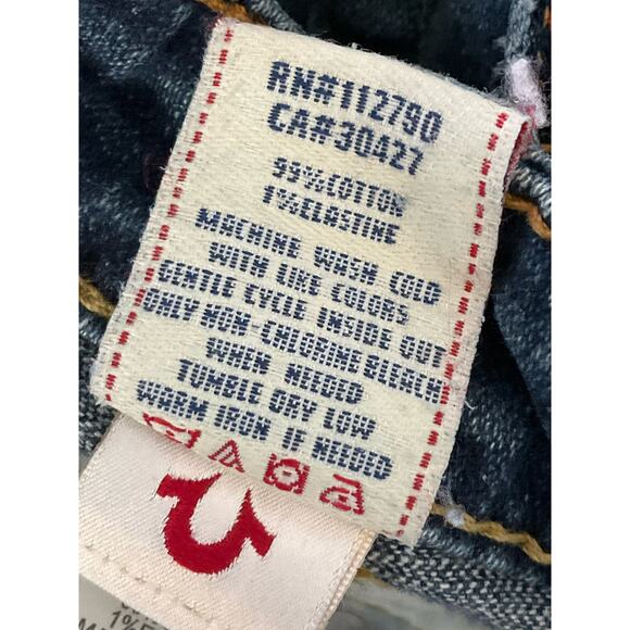 True Religion Women Billy Straight Boot Stud Flap Pocket Dark Wash Jeans 28 x 33 - Picture 10 of 15